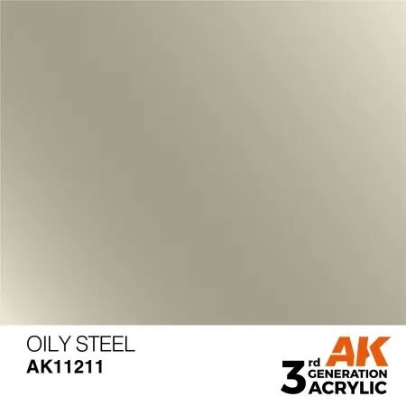 AK Interactive - 3rd Gen - Oily Steel 17ml