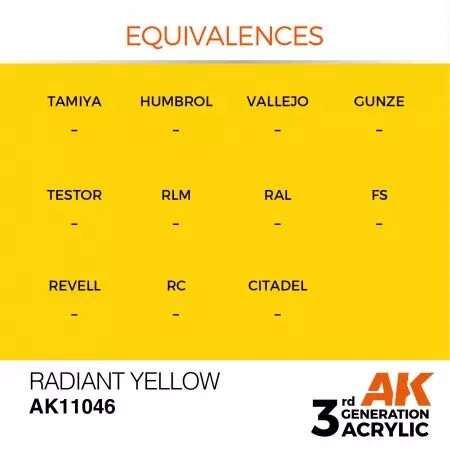 AK Interactive - 3rd Gen - Radiant Yellow 17ml