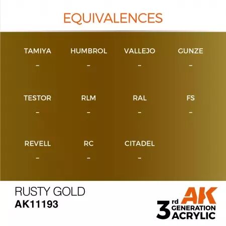 AK Interactive - 3rd Gen - Rusty Gold 17ml