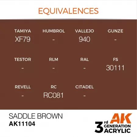 AK Interactive - 3rd Gen - Saddle Brown 17ml