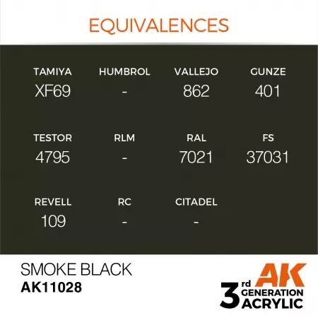 AK Interactive - 3rd Gen - Smoke Black 17ml