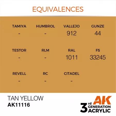 AK Interactive - 3rd Gen - Tan Yellow 17ml