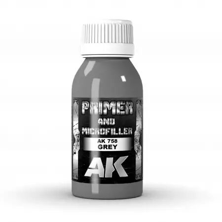 Ak Interactive - Auxiliaires - Grey Primer and Microfiller - 100ml