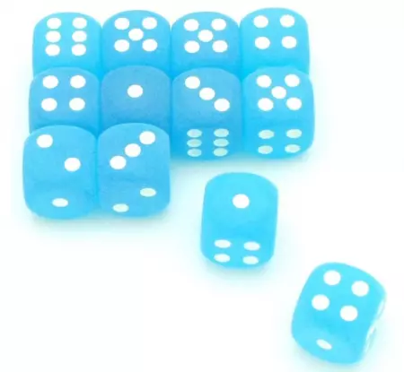 CHESSEX - Set de 12 dés 6 - FROSTED - Plusieurs coloris