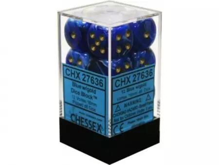 CHESSEX - Set de 12 dés 6 - VORTEX - Plusieurs coloris