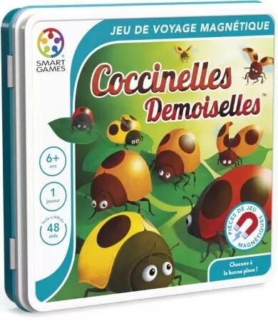 Coccinelles Demoiselles - Smart Games - Jeux voyage magnétique - Boîte Métal