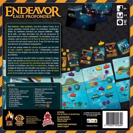 Endeavor  : Eaux Profondes -  Carl de Visser et Jarratt Gray - Super Meeple