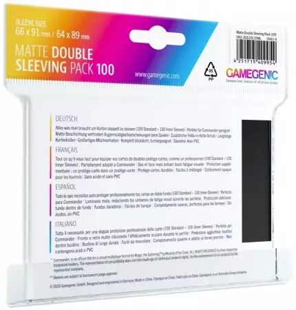 Gamegenic : Matte Double Sleeving Pack 100