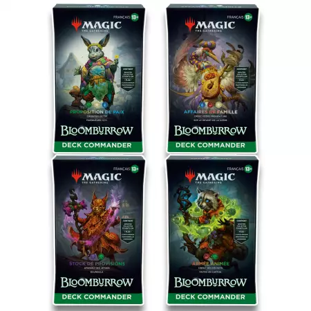 	Magic the Gathering : Bloomburrow - Pack de 4 decks Commander (français)