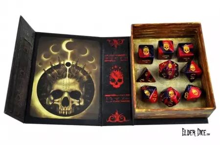 Mark of the Necronomicon set de dés  Blood and Magick Polyhedral Set