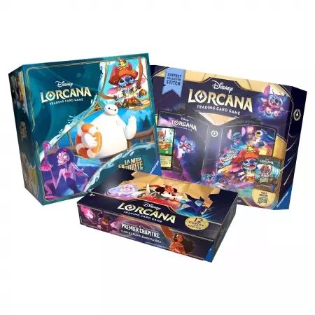 Pack Lorcana TCG : 1 display chapitre 1 et coffrets Mer Azurite