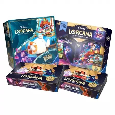 Pack Lorcana TCG : Displays set 1 et coffrets Mer Azurite