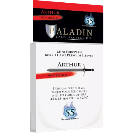 Paladin Sleeves - 45x68mm Arthur - 55 premium sleeves - Standard size