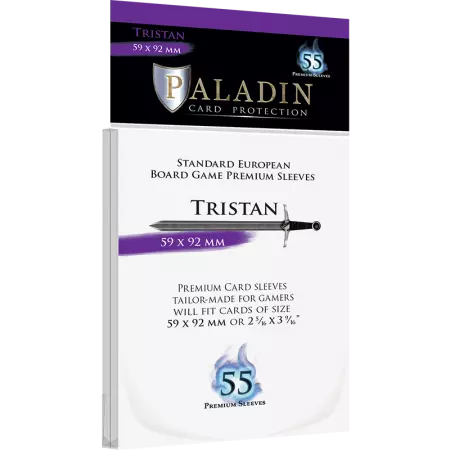 Paladin Sleeves - 59x92mm Tristan- 55 premium sleeves - Standard European