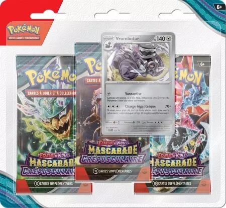 Pokemon EV06 : Mascarade Crépusculaire - Pack 3 boosters (Tripack)