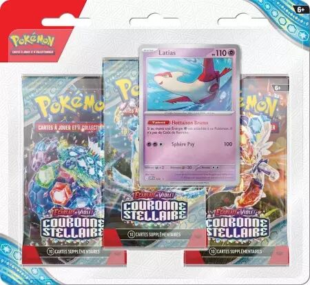 Pokemon EV07 : Couronne Stellaire - Pack 3 boosters (Tripack)