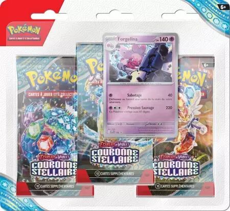 Pokemon EV07 : Couronne Stellaire - Pack 3 boosters (Tripack)