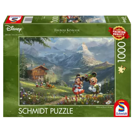 Puzzle Disney - Schmidt - Puzzle 1000 pièces - Mickey et Minie dans les Alpes